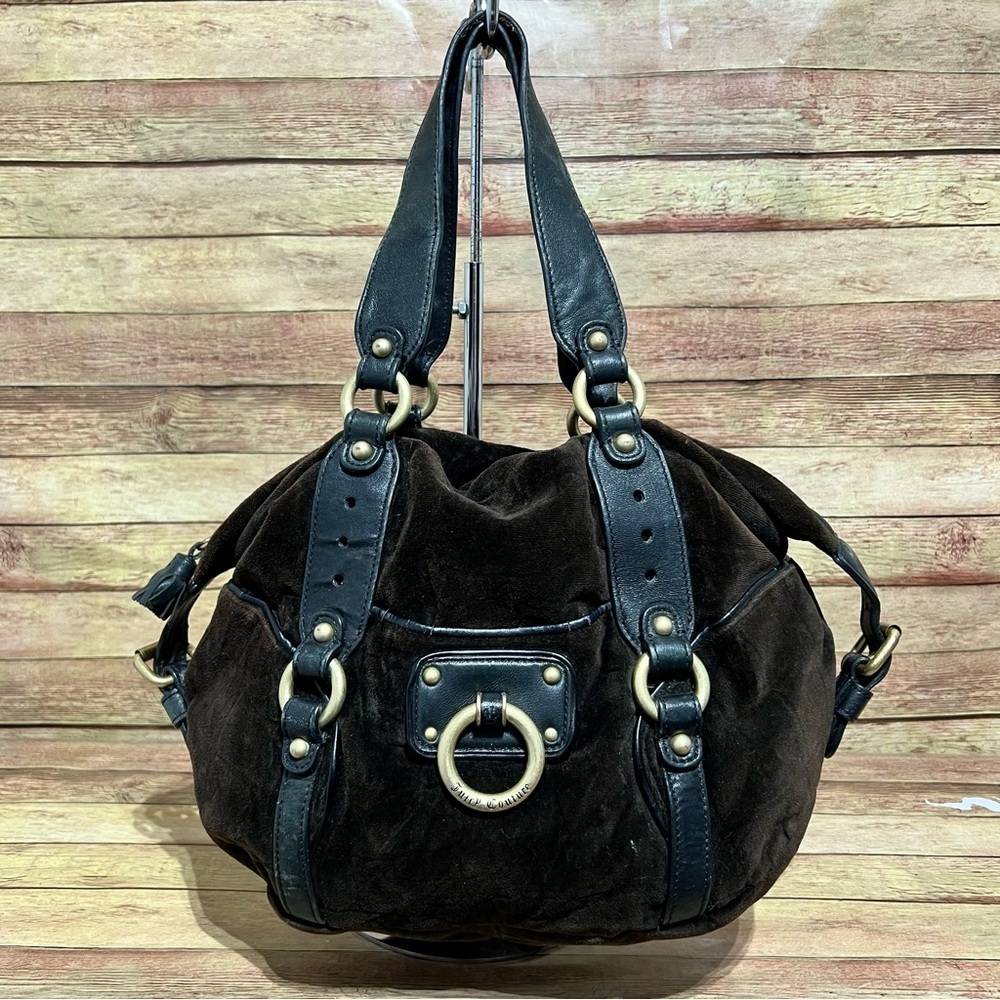 Juicy Couture Black Velour Shoulder Bag